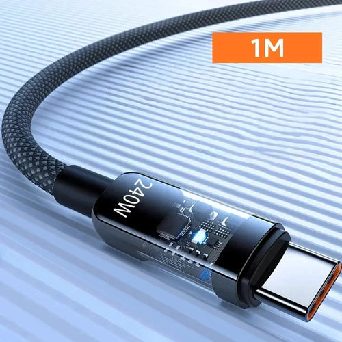 Cable USB-C 240W Carga Súper Rápida 2M | Ultra Resistente